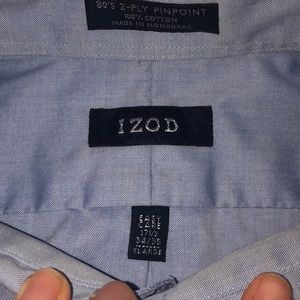 Men’s classic blue Izod dress shirt